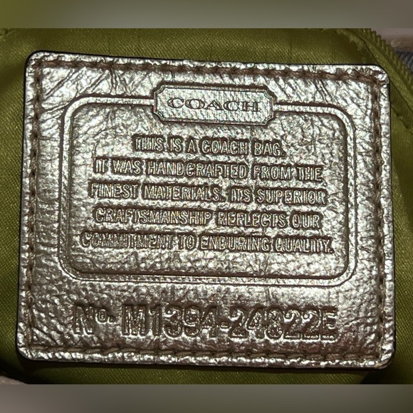 Coach Tattersall Cream and Brown Structured Shoulder Bag - Picture 14 of 14